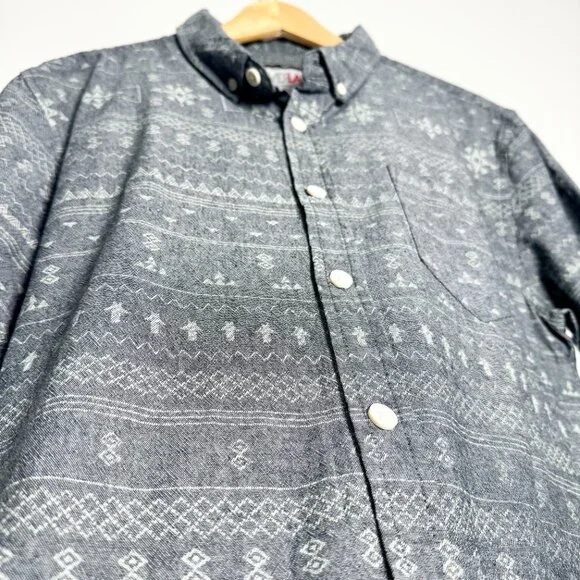 Silverlake Short Sleeve Button Down Southwestern Print Cotton Shirt Sz Medium - Picture 1 of 7